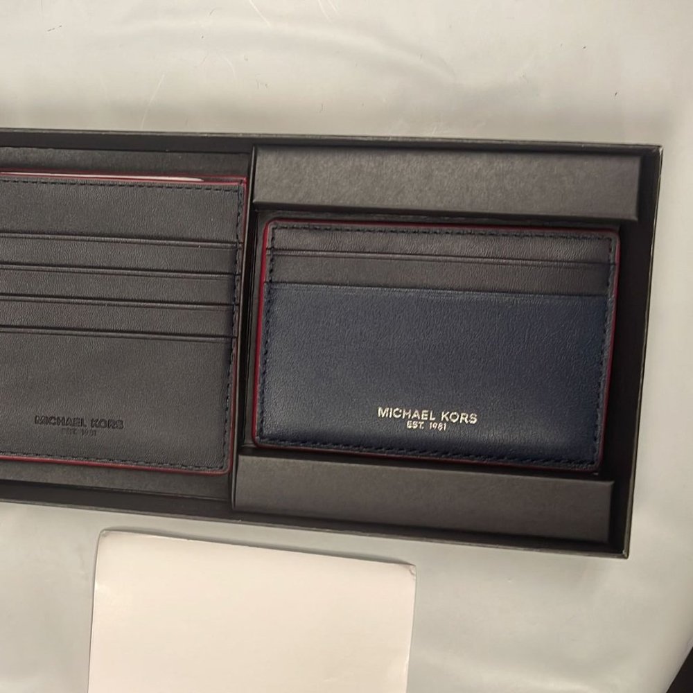 MICHAEL KORS MEN'S TALL CARD HOLDER WALLET SLIM BILLFORD LEATHER 36H9LGFF7L - Picture 6 of 8